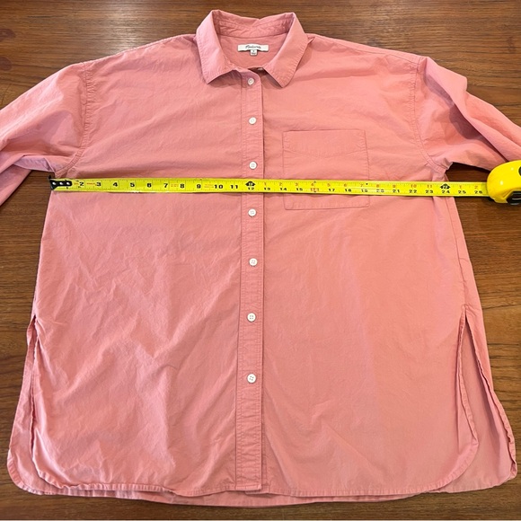 Madewell Signature Poplin Shirt in Cafe Pink - Picture 7 of 8
